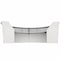 Linea Italia Curved Reception Desk 4 Units, Clear Panel, 142 inW x 107 inD, White ZUS318 - alternate 2
